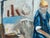 Late 20th C. Contemporary - Original Oil on Board - American, Modern Interior Portrait - In the Studio For Sale - Image 6 of 6