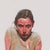 Figurative Watcher by Michael Carson | Oil on Panel Figure of a woman in a dress sitting with an intense expression. For Sale - Image 3 of 5