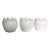 Mid-Century Opalescent Milk Glass Vases- Set of 3 For Sale