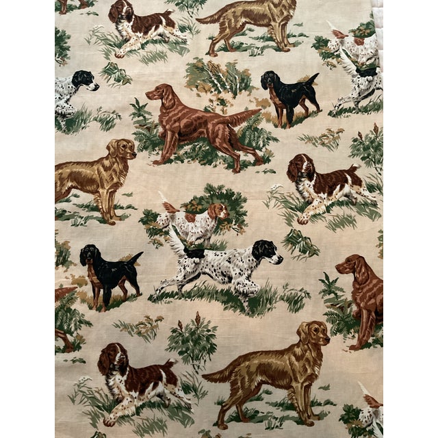 English One Pair of Portfolio Textile Dog Pillows Called Setters Down and Feather Inserts For Sale - Image 3 of 4