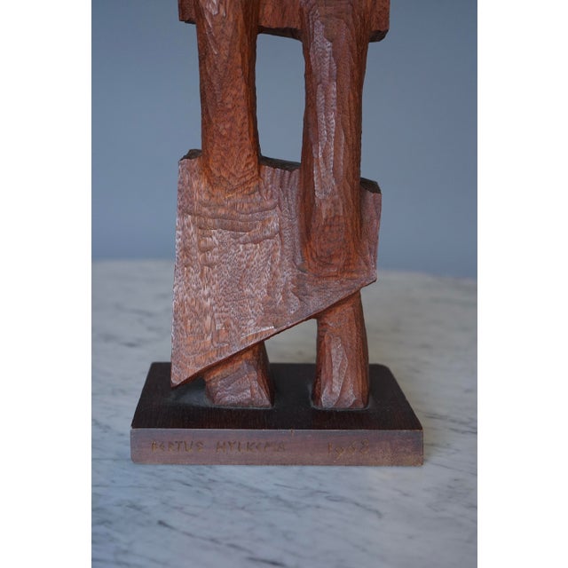 Bertus Hylkema, Abstract Sculpture, 1968, Teak For Sale - Image 6 of 9
