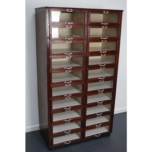 Vintage Dutch Mahogany Haberdashery Shop Cabinet, 1930s For Sale - Image 11 of 18