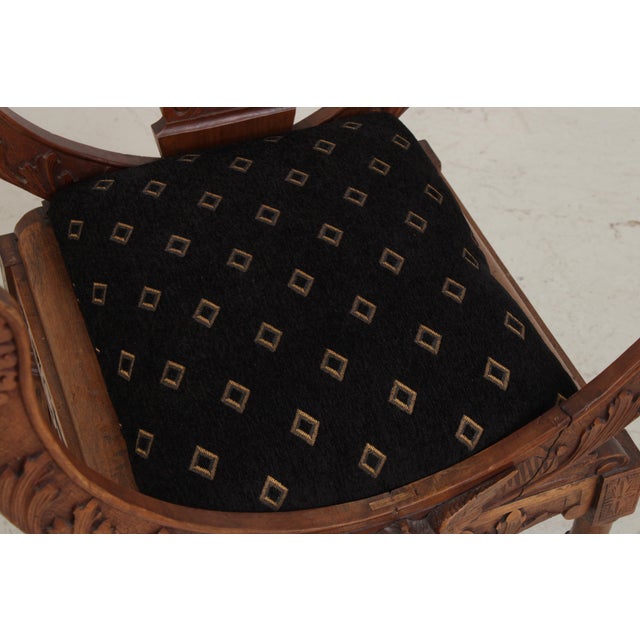 Pair Vintage Continental Figural Carved Armchairs For Sale In Philadelphia - Image 6 of 18