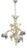 Murano Chandelier with 3 Arms by Cesare Toso, 1980s For Sale