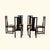 Set of Six BiF Postmodern Black Lacquer Dining Chairs, 1980s For Sale - Image 9 of 17