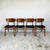 Teak Veneered Dining Chairs with Black Upholstered Seats, 1960s, Set of 4 For Sale - Image 4 of 14