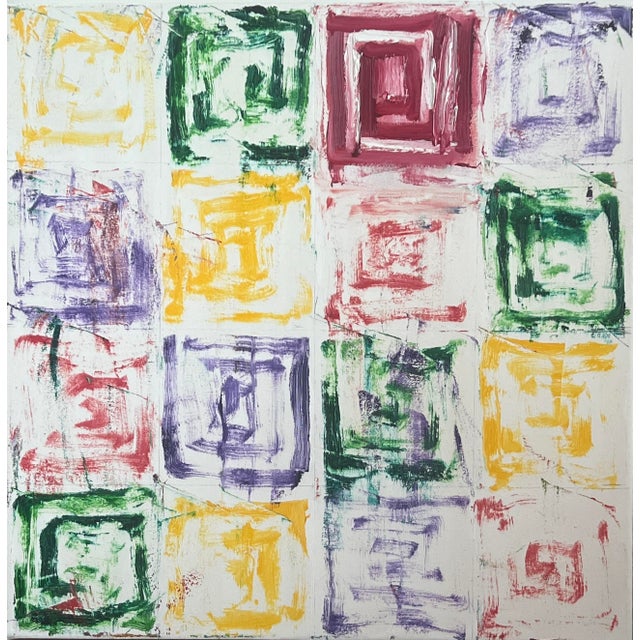 Dana Gordon Contemporary Abstract Oil on Canvas "Scrapin' by 3" by Dana Gordon For Sale - Image 4 of 4