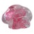 Large Mid Century Style Art Glass Paperweight Pink Swirl Clear Overlay 5193b For Sale