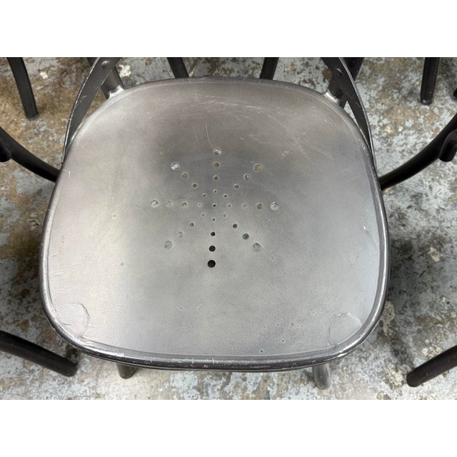 Metal Restoration Hardware Metal Madeleine Side Chairs, Set of Twelve For Sale - Image 7 of 12