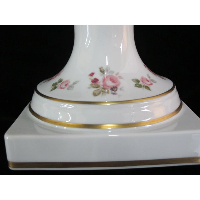 Mid 20th Century Hutscehnreuther German Hand Painted Porcelain Urn Shaped Floral Vase For Sale - Image 5 of 8