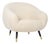 Niemeyer Lounge Chair in Bouclé with Dark Oak and Brushed Brass from InsidherLand For Sale