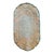 Antique Art Deco Chinese Area Rug, Wool on Cotton, Floral Design, Oval 3' x 5' For Sale