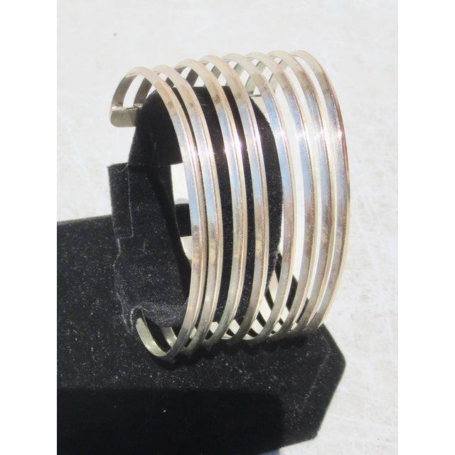 1960s Sterling Silver Cuff Bracelet For Sale - Image 5 of 5