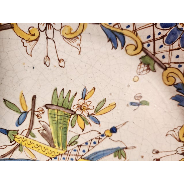 White Antique French Rouen Plates, Set of 2 For Sale - Image 8 of 18