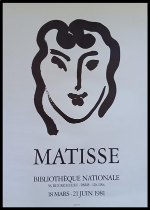 Original Exhibition Poster, National Library, Paris after Henri Matisse, 1981