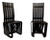 Pair American Modernist "High Sticking" Black Chairs Frank Gehry for Knoll 1992 For Sale