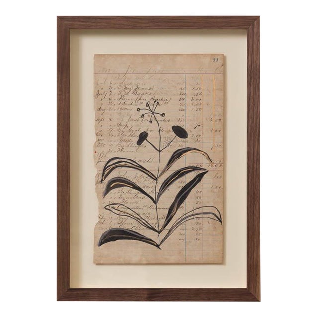 Feuilles Drawing by Afsoon Thayer For Sale