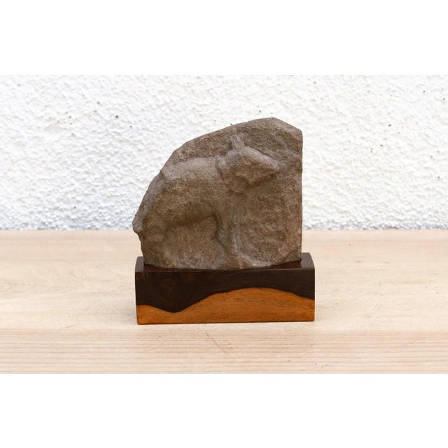 Indian The Sacred Bull, Antique Indian Stone Sculpture For Sale - Image 3 of 9