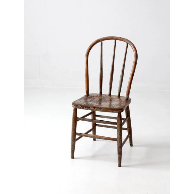 Antique Farmhouse Windsor Chair For Sale - Image 9 of 12