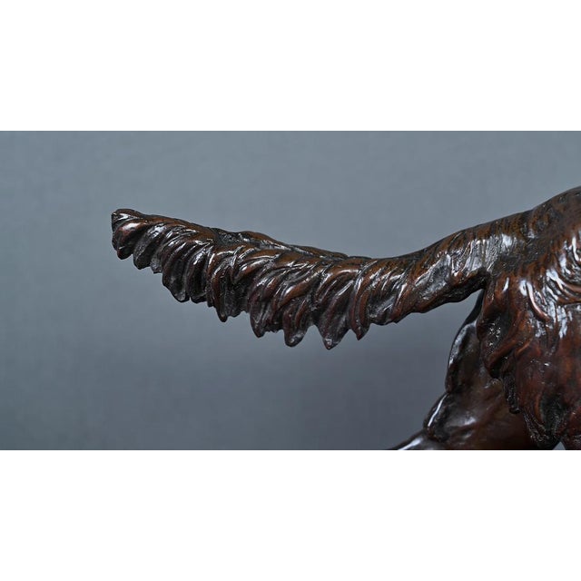 Metal P-J. Mêne, Spaniel on Point, Mid-19th Century, Bronze For Sale - Image 7 of 17