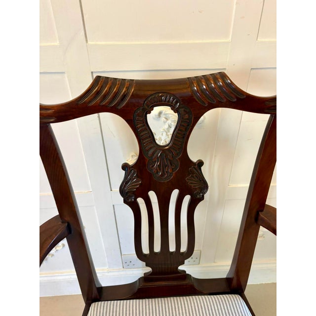 Antique Mid 19th Century Irish Carved Mahogany Dining Chairs with Carvers and Ball & Claw Feet, 1850s, Set of 10 For Sale - Image 13 of 18