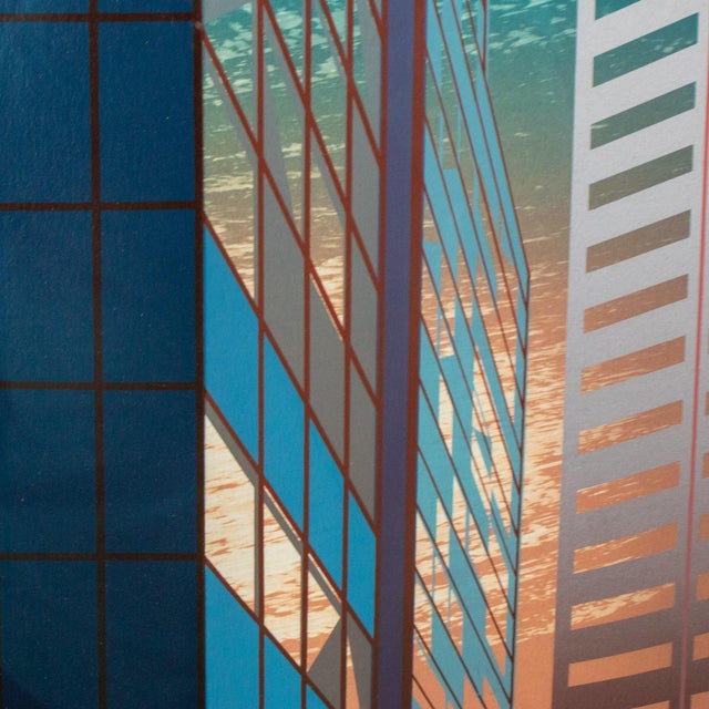 1985 Limited Edition Modern Abstract Cityscape Serigraph Title Steel Mosaic #175/450 by Don Munz For Sale - Image 16 of 18