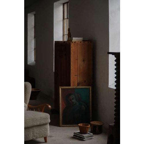 Blue Danish Artist, Portrait, Early 20th Century, Oil on Canvas For Sale - Image 8 of 18