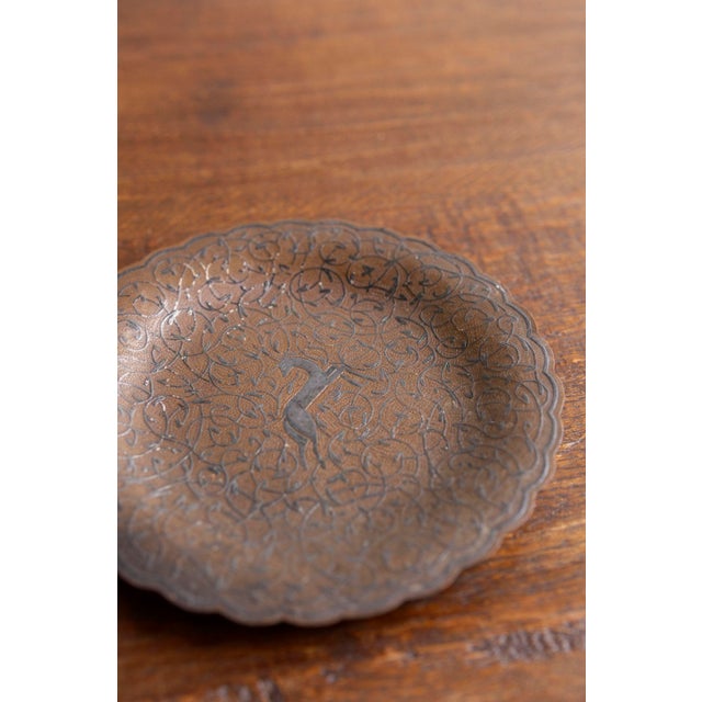 Art Deco Brass Dish with Deer Motif, France, 1930s For Sale - Image 3 of 11
