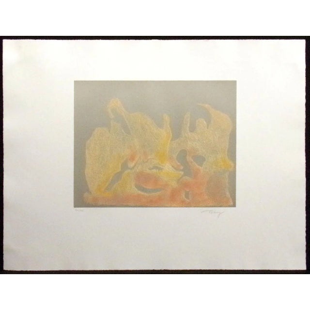 Unframed original limited edition etching by American artist Mark Tobey. Hand signed and numbered by the artist in pencil....