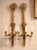 Pair of Vintage French Louis XVI Style Carved Giltwood Three-Light Wall Sconces For Sale - Image 9 of 9