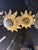 1940s French Gilt Metal Sunburst Flush Mount Light Fixture For Sale - Image 4 of 7