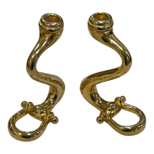 Gucci Vintage Horse Bit Candleholders - a Pair