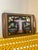 A charming antique Brazilian butterfly wing tray depicting the iconic Christ the Redeemer monument overlooking Rio de...