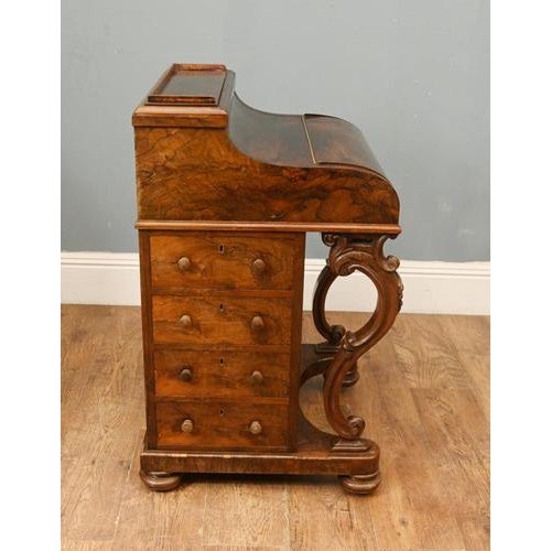 Antique Victorian Walnut Davenport Desk, 1860s For Sale - Image 6 of 9