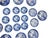 Vintage Blue and White Willow Pattern Decorative Set of 21 Plates Made in Japan For Sale - Image 10 of 12