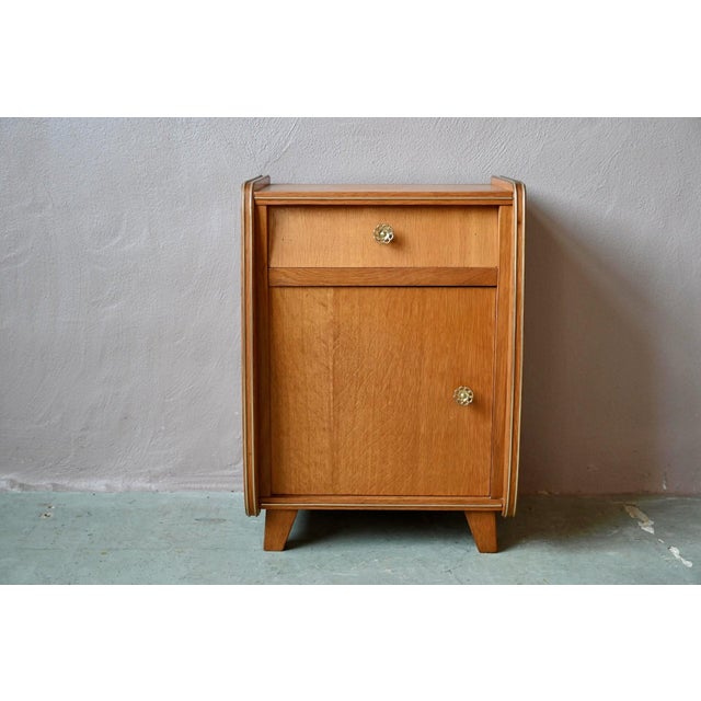 Vintage Bedside Table with Compass Legs, 1960s For Sale - Image 11 of 16