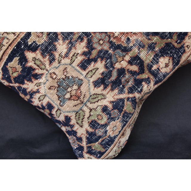 Authentic Vintage Hand Knotted Rug Pillow Cover - For Sale - Image 9 of 14