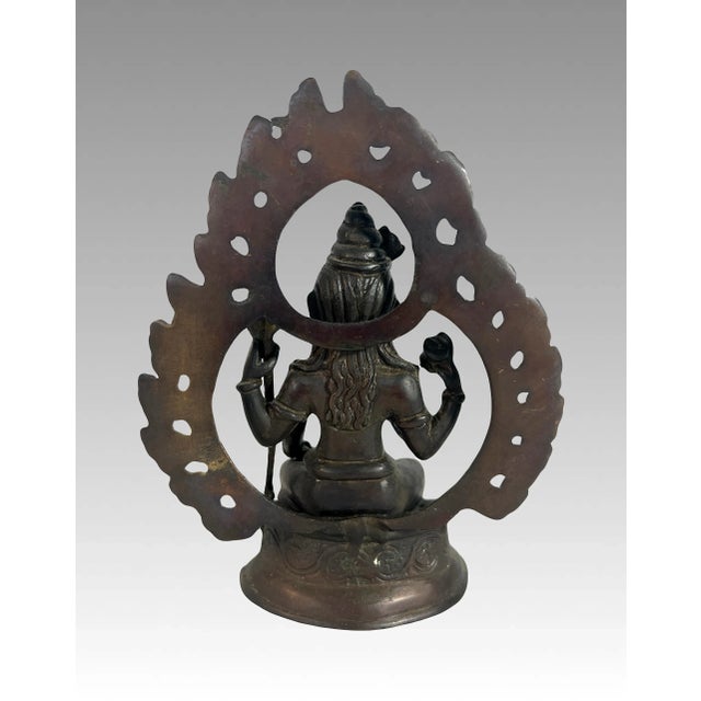 Indian Antique Bronze Hindu Statue of the Deity / God Shiva, Seated - Lord of the Dance For Sale - Image 3 of 8