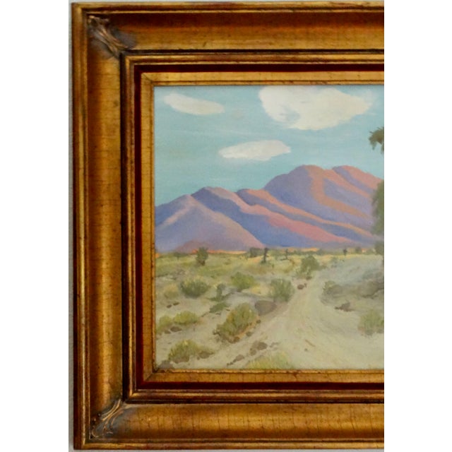 Farmhouse California Impressionist Desert Landscape Oil Painting For Sale - Image 3 of 12