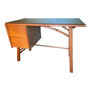 Ash & Bamboo Writing Desk by Heywood Wakefield Ashcraft