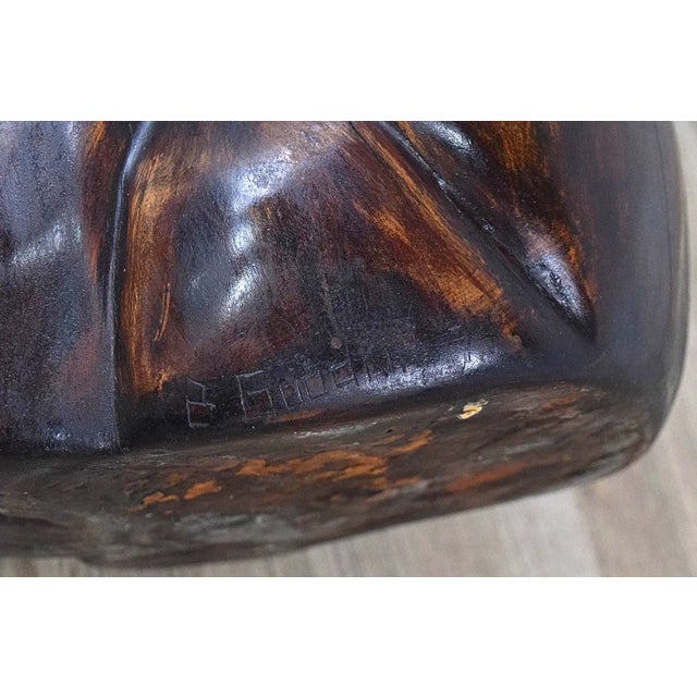 1950s Ben Goodkin Carved Wood Abstract Figurative Sculpture,signed. Large For Sale In New York - Image 6 of 7