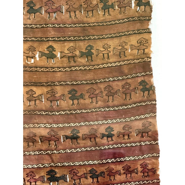 Framed Large Pre-Columbian Woven Textile Fragment from Chimu Chancay Culture For Sale - Image 16 of 16