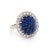 This is part of Chairish’s Fine Jewelry assortment. Stylish vintage fluted lapis lazuli & diamond cocktail ring (circa...