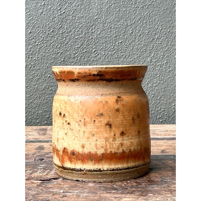 Vintage Studio Pottery Glazed Ceramic Vase For Sale - Image 10 of 15