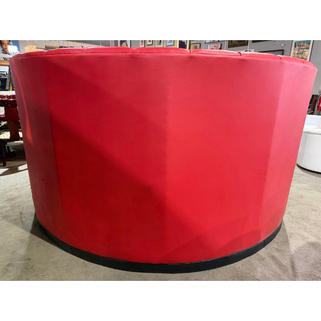 Art Deco Red Dining Booth For Sale - Image 3 of 9