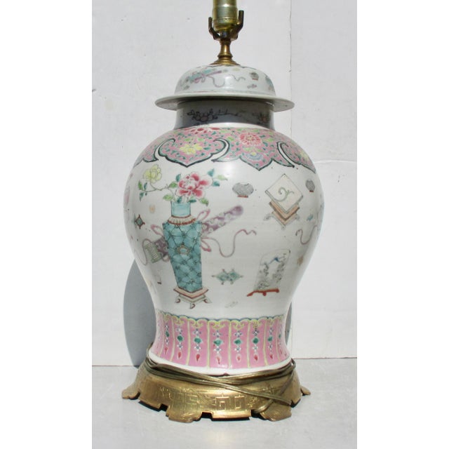 Early 18th Century Chinese Yongzheng Porcelain Ginger Jar Lamp For Sale - Image 10 of 14