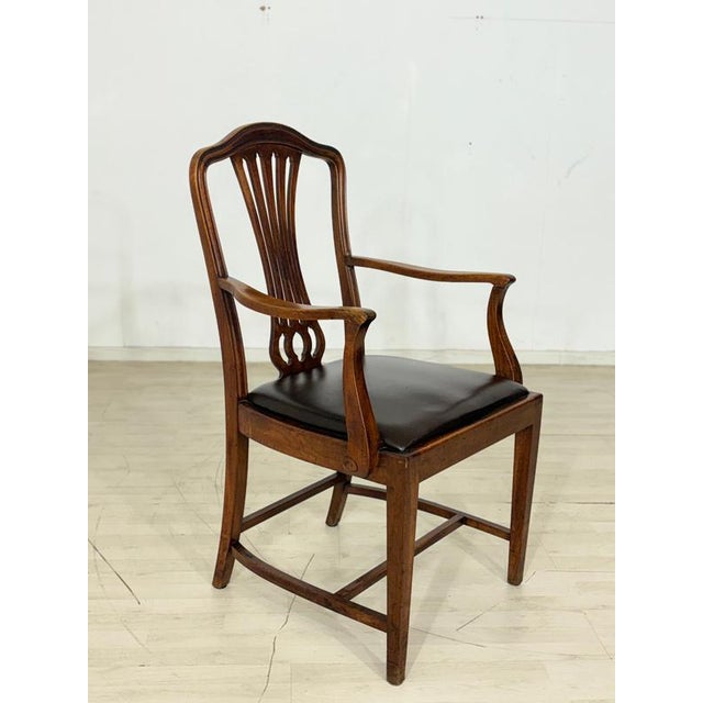 Antique Art Nouveau Desk Armchair, 1920 For Sale - Image 3 of 9