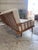 Mid-Century Modern Reupholstered Vintage Spindle Back Sofa by Manuel Martin For Sale - Image 3 of 8