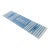Handmade Reversible Cotton Runner Rug Vegetable Dyed Blue and White Striped Dhurrie Runner -3'x10' For Sale