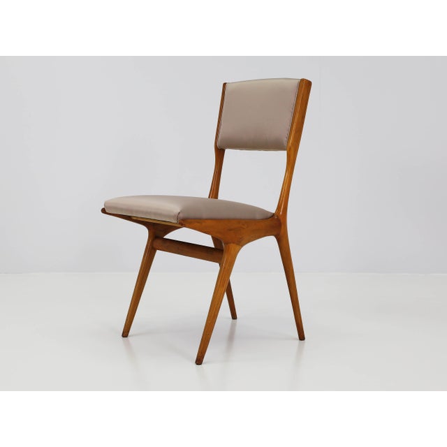 Brown Dining Chairs by Carlo De Carli for Cassina, Italy, 1954, Set of 4 For Sale - Image 8 of 17